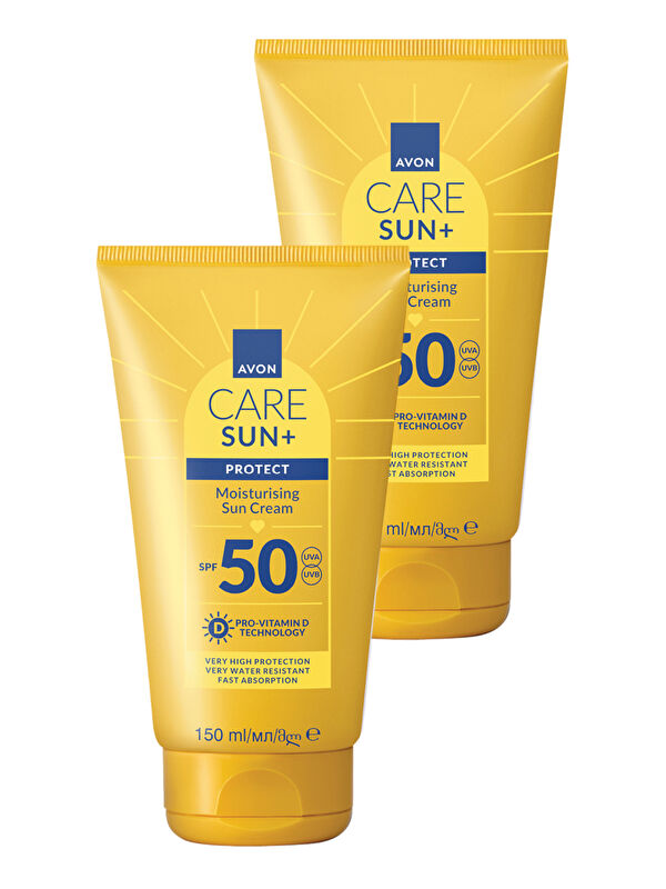 AVON Care SUN+PROTECT Nemlendirici Güneş Kremi SPF50 150 Ml. İkili Paket