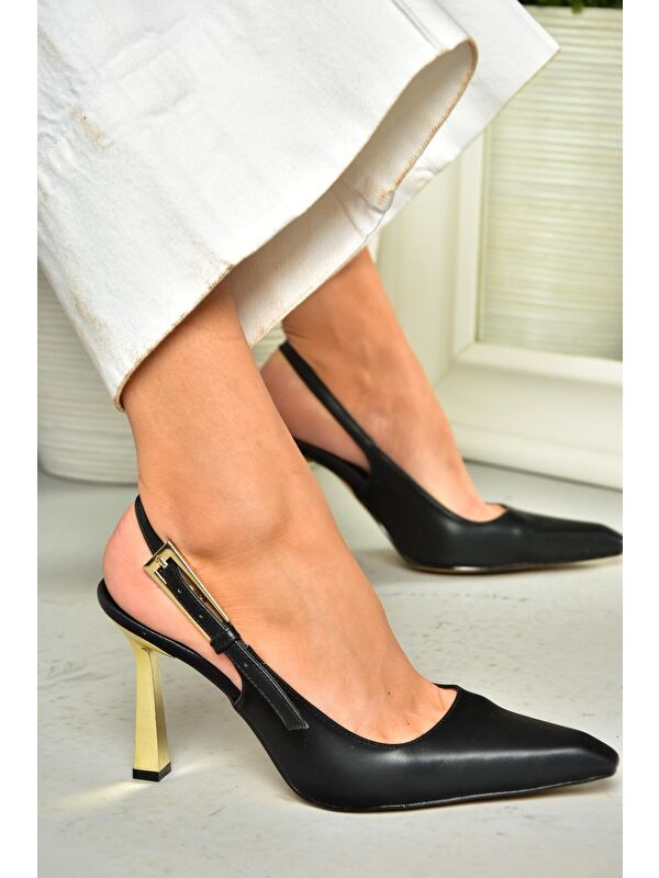 S7520987 Siyah Kadın Topuklu Ayakkabı - Görsel 6