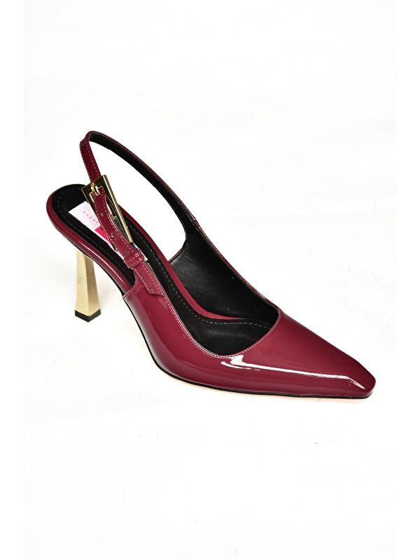 S7520987 Bordo Kadın Topuklu Ayakkabı - Görsel 3