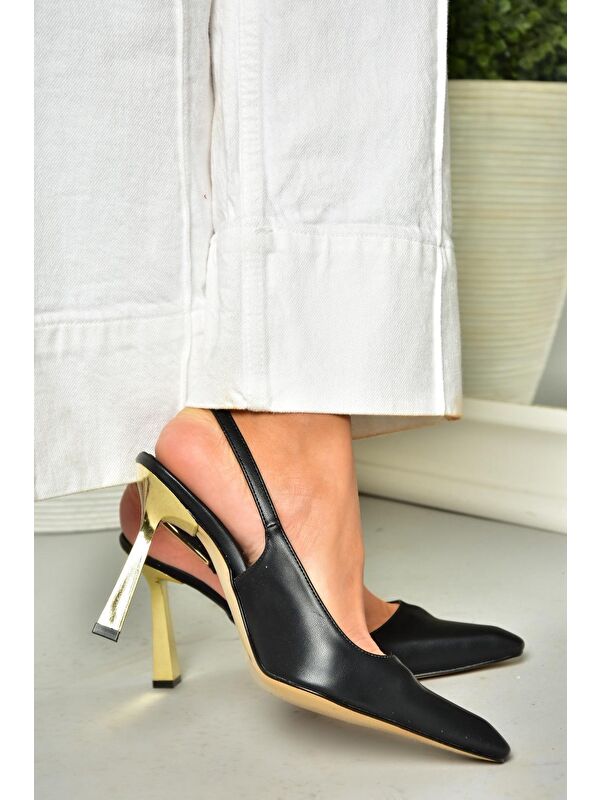 S7520987 Siyah Kadın Topuklu Ayakkabı - Görsel 8