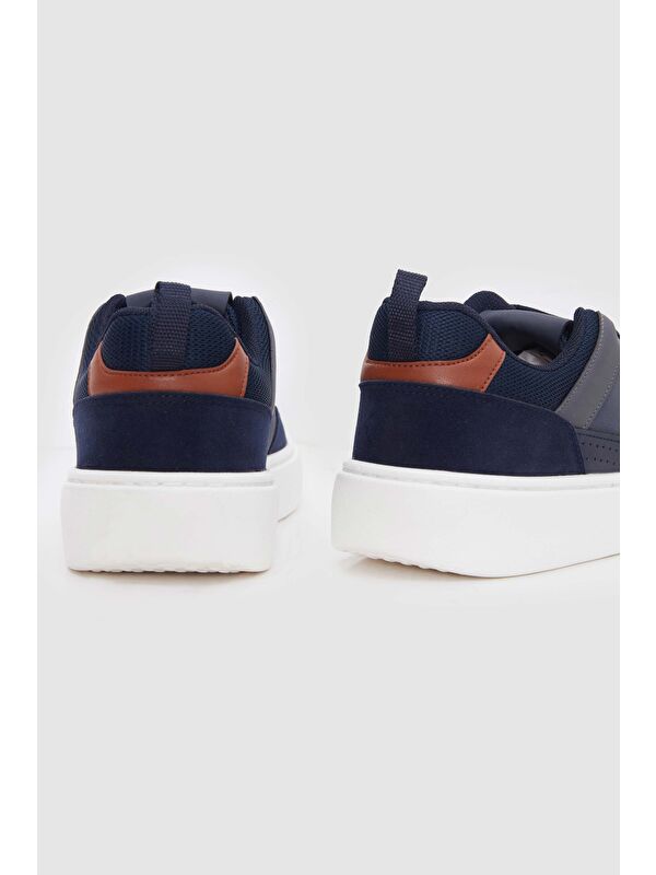Twn Lacivert Kalın Beyaz Tabanlı Bağcıklı Sneaker Ayakkabi - Görsel 5