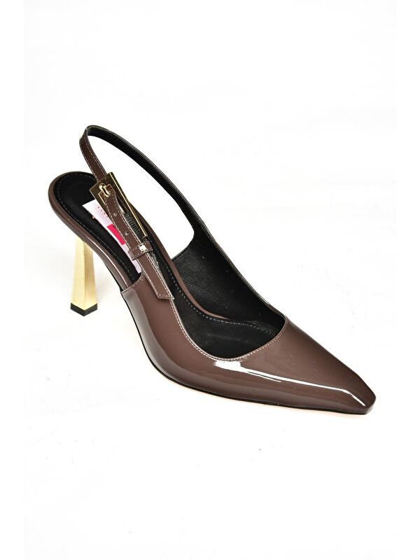 S7520987 Kahverengi Kadın Topuklu Ayakkabı - Görsel 3