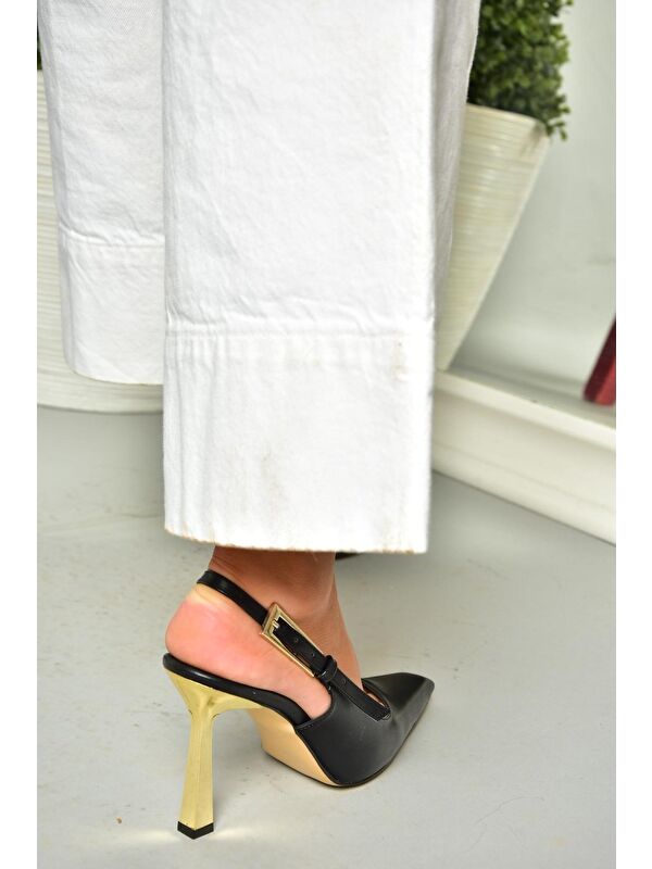 S7520987 Siyah Kadın Topuklu Ayakkabı - Görsel 9