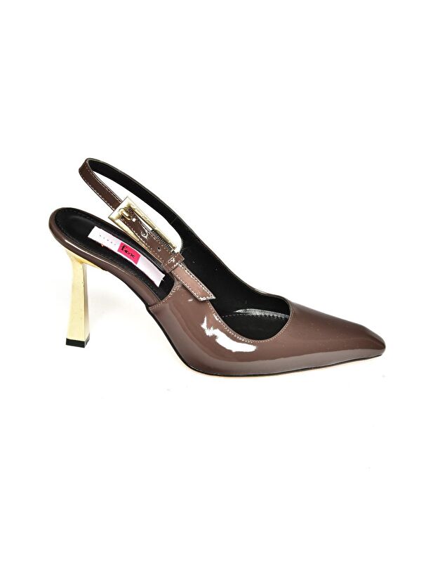 S7520987 Kahverengi Kadın Topuklu Ayakkabı - Görsel 2