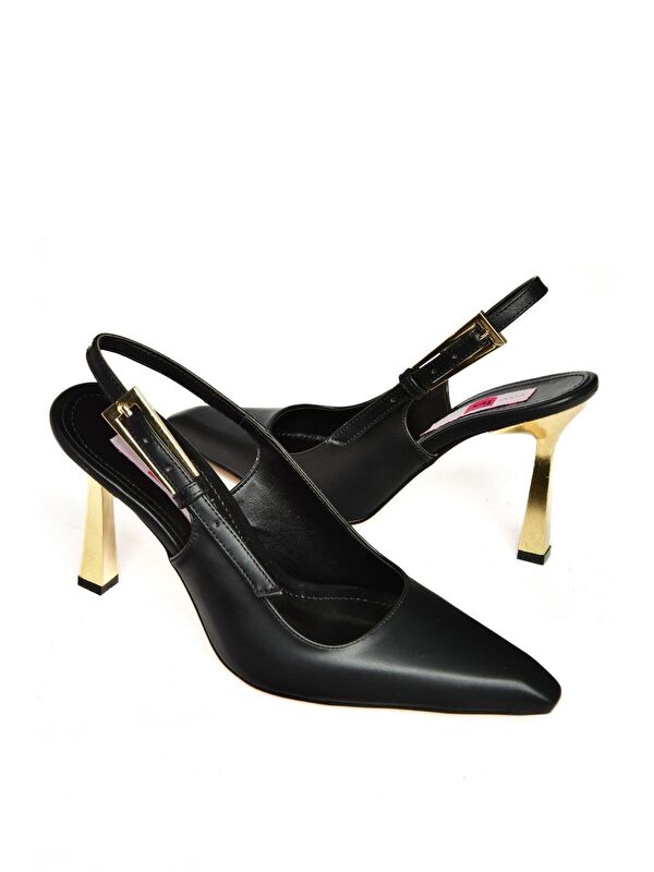 S7520987 Siyah Kadın Topuklu Ayakkabı - Görsel 5