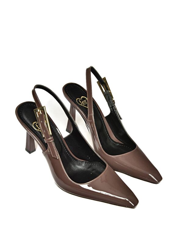 S7520849 Kahverengi Kadın Topuklu Ayakkabı - Görsel 4