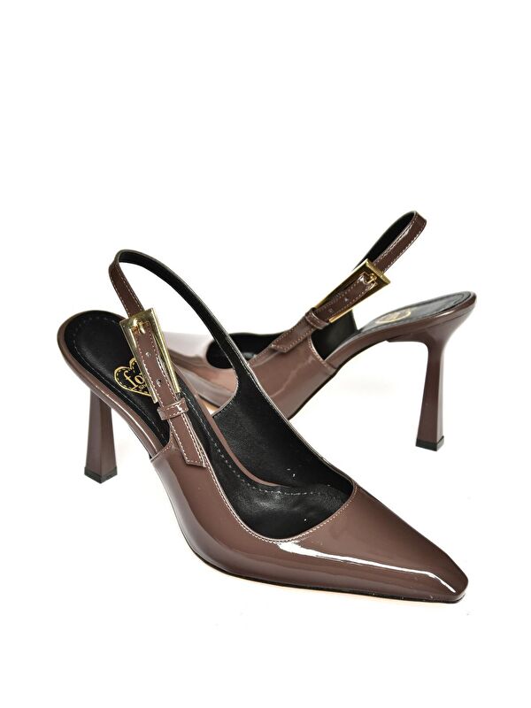 S7520849 Kahverengi Kadın Topuklu Ayakkabı - Görsel 5