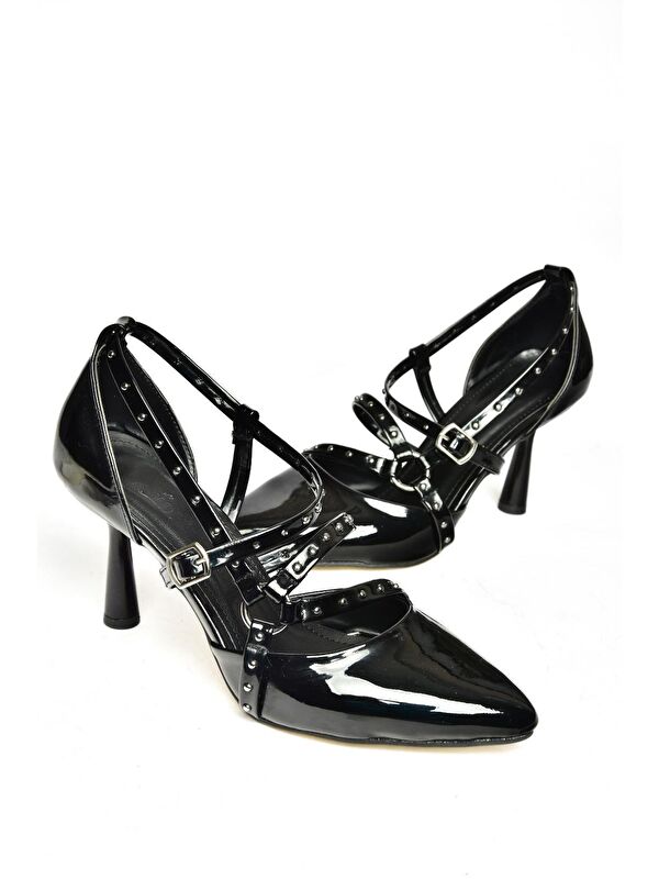 S5182033 Siyah Kadın Topuklu Ayakkabı - Görsel 4