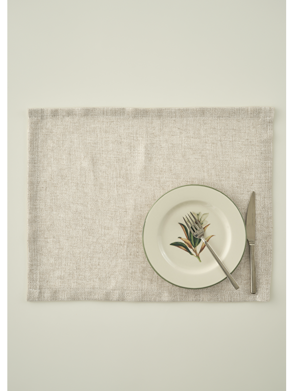 Bella Maison Miva Simli Amerikan Servis Gümüş (35x45 cm)