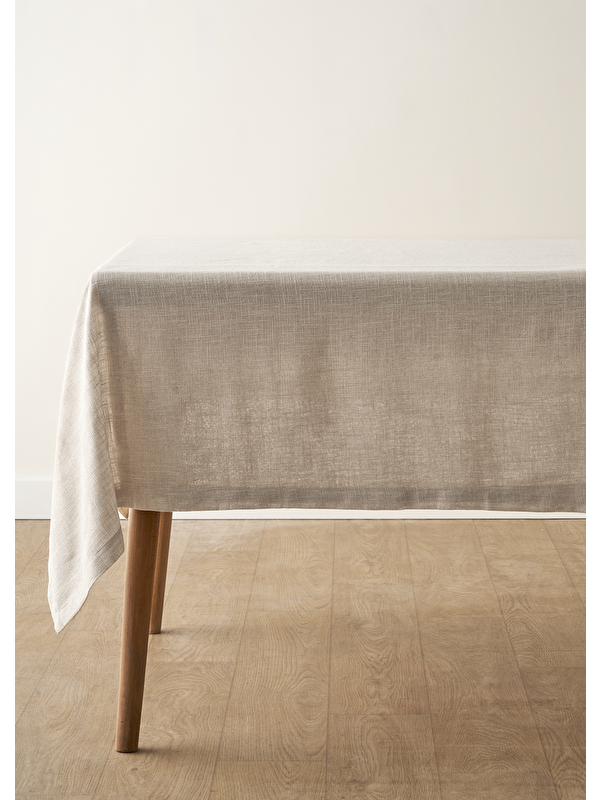 Bella Maison Miva Simli Masa Örtüsü Gümüş (150x250 cm)