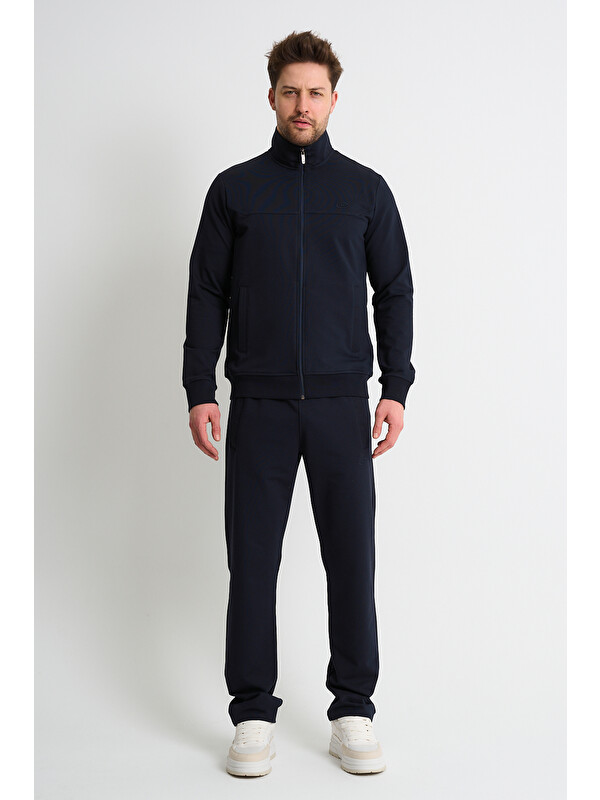 Shooter Sportswear Lacivert Premium Rahat Kalıp Mevsimlik Yumuşak Dokulu Erkek Eşofman Takımı