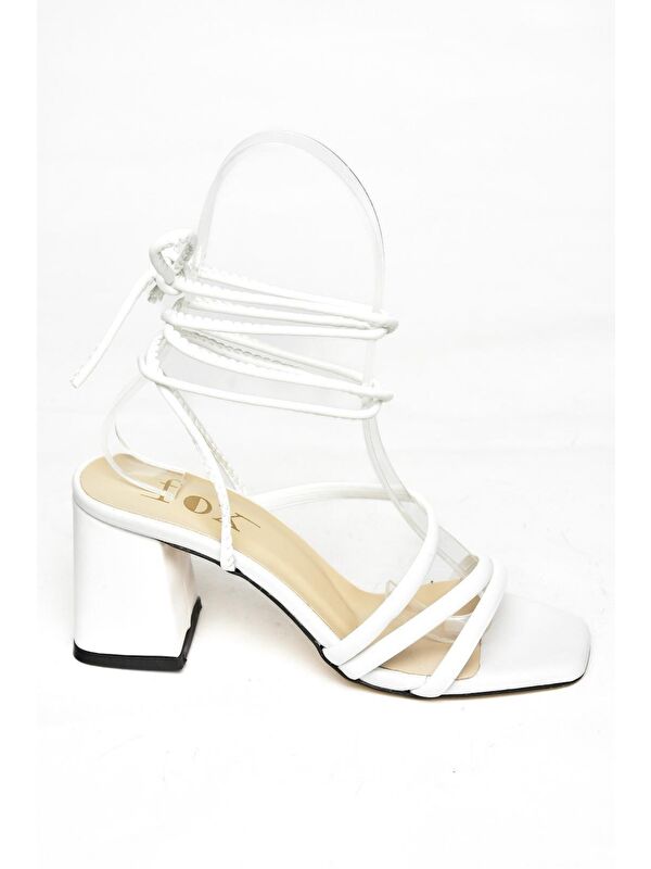 S3696830 Beyaz Kadın Topuklu Ayakkabı - Görsel 2