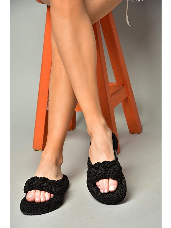 S5960227 Siyah Kadın Terlik - Görsel 3