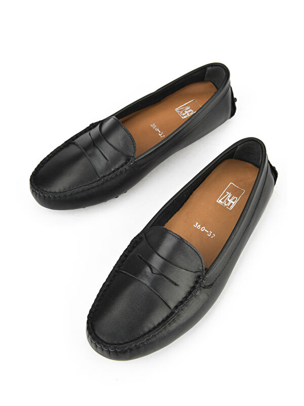 Kadın Hakiki Deri Ayakkabı 1511030Z360 Siyah - Görsel 6