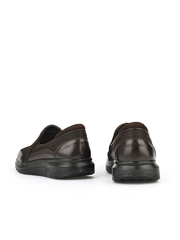 Erkek Hakiki Deri Konfor Ayakkabı 151123Z3680 Kahve - Görsel 4