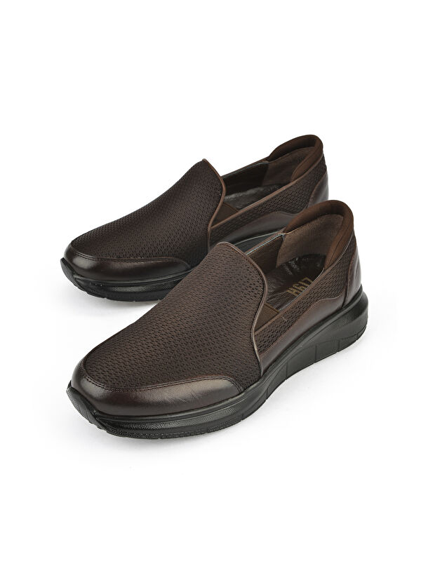 Erkek Hakiki Deri Konfor Ayakkabı 151123Z3680 Kahve - Görsel 6