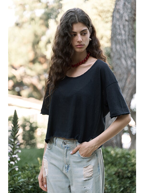 Bohemai Ripley Yarım Kol Siyah T-Shirt