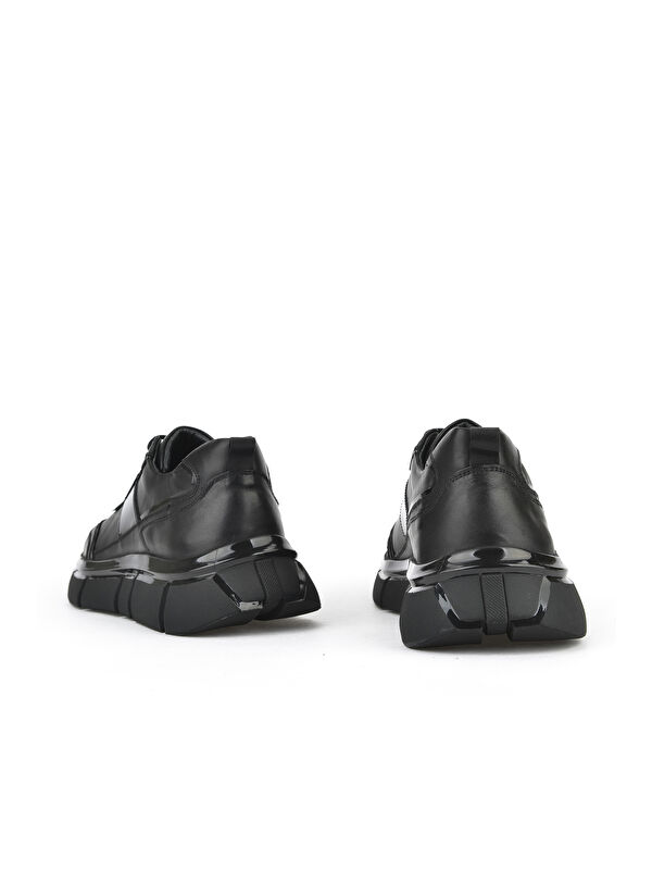Erkek Hakiki Deri Sneaker 153498Z1792 Siyah - Görsel 4