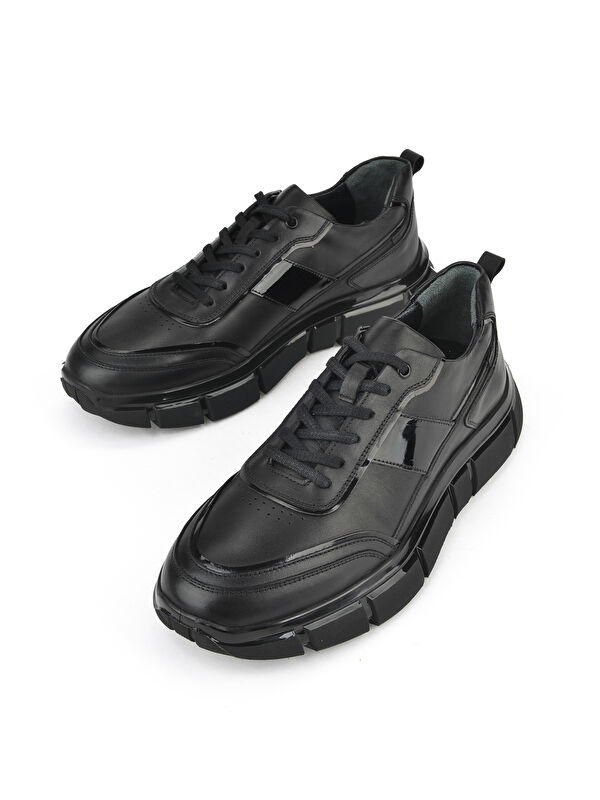 Erkek Hakiki Deri Sneaker 153498Z1792 Siyah - Görsel 6