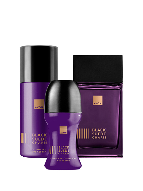 AVON Black Suede Charm Erkek Parfüm Rollon Deodorant Paketi