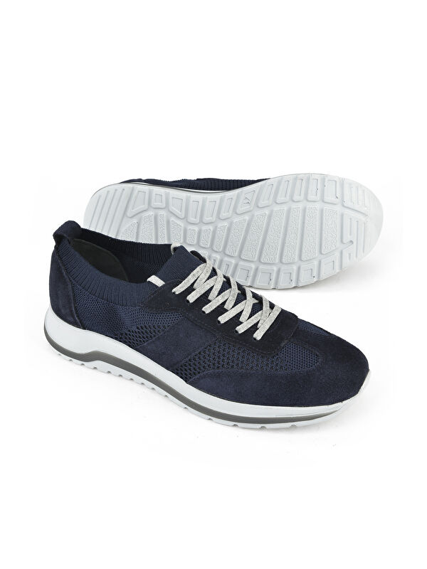 Erkek Hakiki Deri Ayakkabı 15110Z3150 Lacivert - Görsel 5