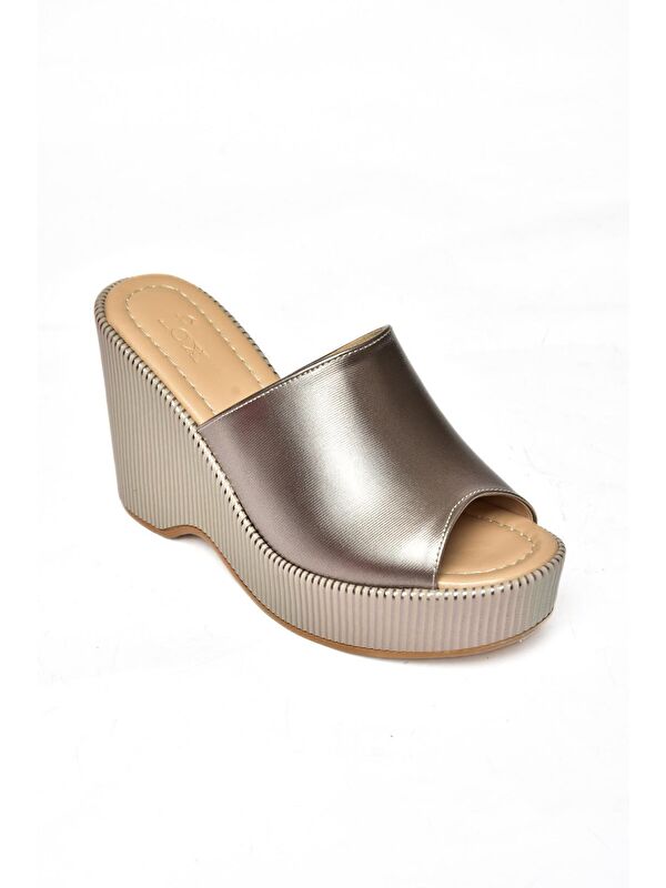 K2501015 Platin Kadın Terlik - Görsel 6