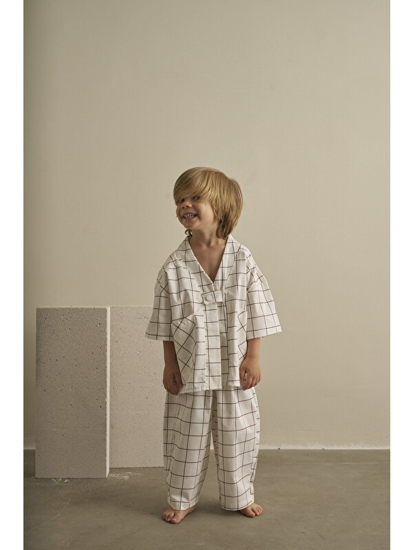 Oh La La Koala For Little Ones Beyaz Color Parade Gabardin Pantolonlu Takım