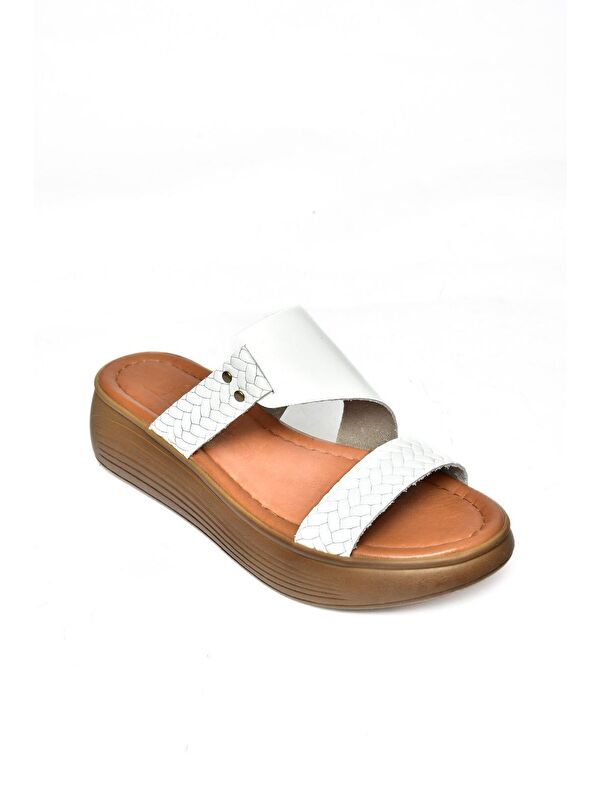 S2910597 Beyaz Kadın Terlik - Görsel 3
