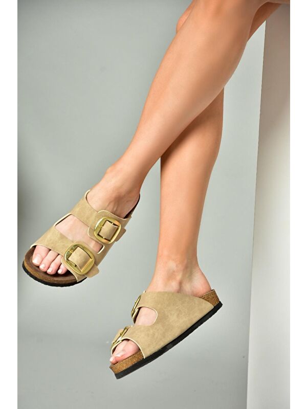 P7775174 Bej Kadın Terlik - Görsel 5