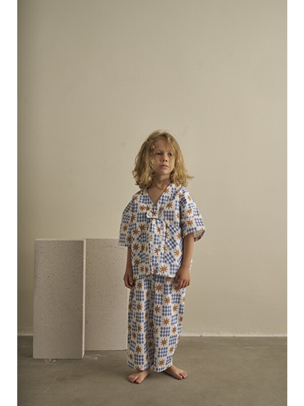Oh La La Koala For Little Ones Mavi Color Parade Gabardin Pantolonlu Takım