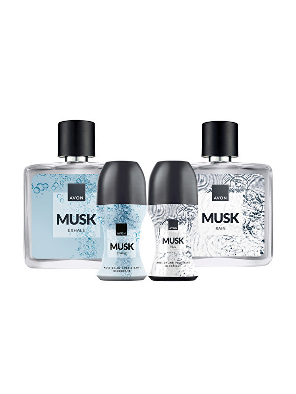 AVON Musk Rain Musk Exhale Erkek Parfüm ve Rollon Paketi