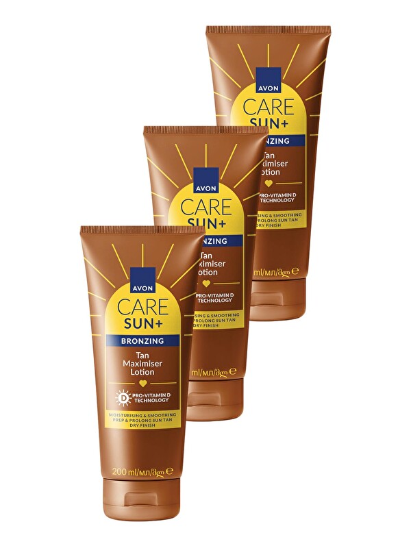 AVON Care SUN+ BRONZING Bronzlaştırıcı Losyon 200 Ml. Üçlü Paket