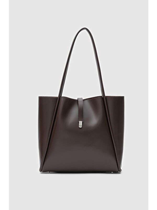 Shulebags Chester Kilitli Omuz Çantası Acı Kahve