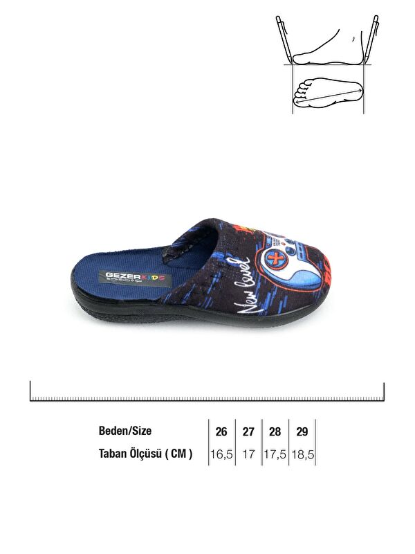Gezer Lacivert Gezer Kışlık Erkek Çocuk Ev Terlik