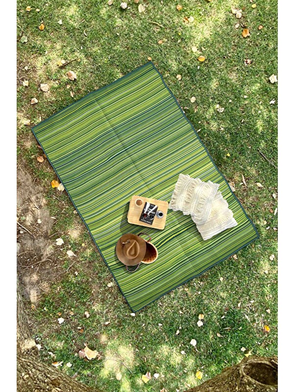 Konfor Halı Katlanabilir Plaj Kamp Piknik Bahçe Balkon Teras Hasır Halı Mat Savan Kilim Karavan Halısı-150x210