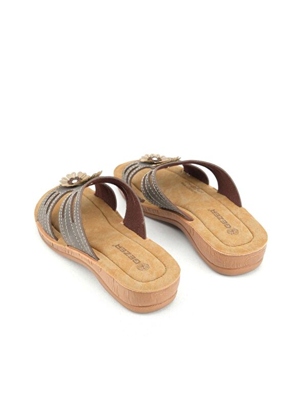 Kadın Yazlık Tasarım Suni Deri Terlik - Görsel 5