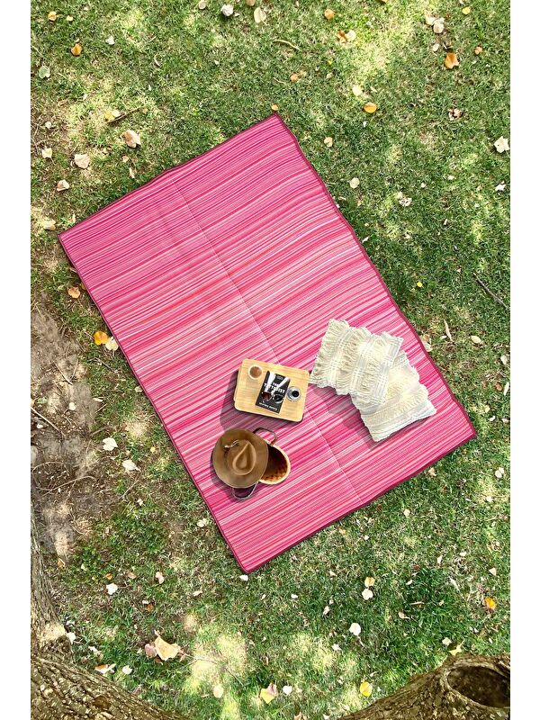 Konfor Halı Katlanabilir Plaj Kamp Piknik Bahçe Balkon Teras Hasır Halı Mat Savan Kilim Karavan Halısı-150x210