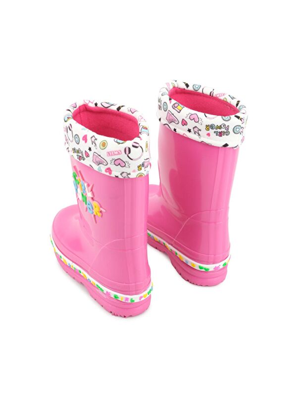 Kışlık Kız Çocuk Su Geçirmez İçi Sıcak Astarlı Yağmur Çizme - Görsel 5