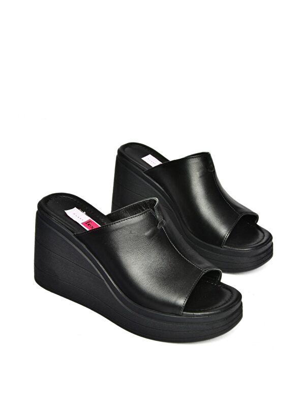 P5559612 Siyah Kadın Terlik - Görsel 4