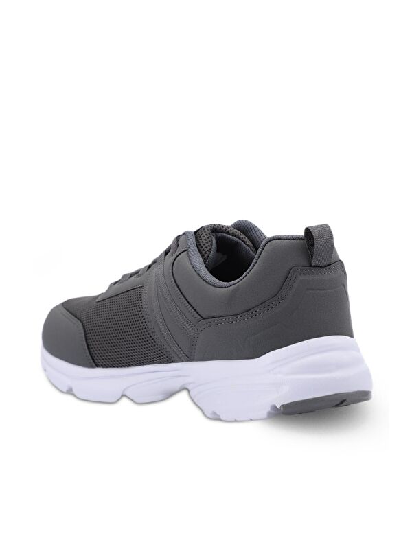 PLANE Büyük Beden Sneaker Erkek Ayakkabı Koyu Gri / Beyaz - Görsel 4