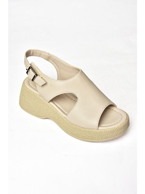 S9969450 Bej Kadın Sandalet - Görsel 3
