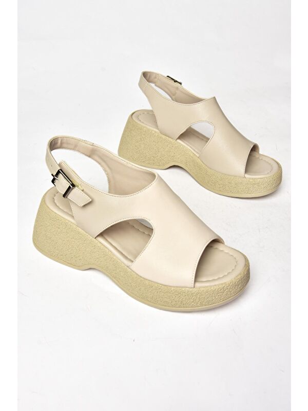 S9969450 Bej Kadın Sandalet - Görsel 4