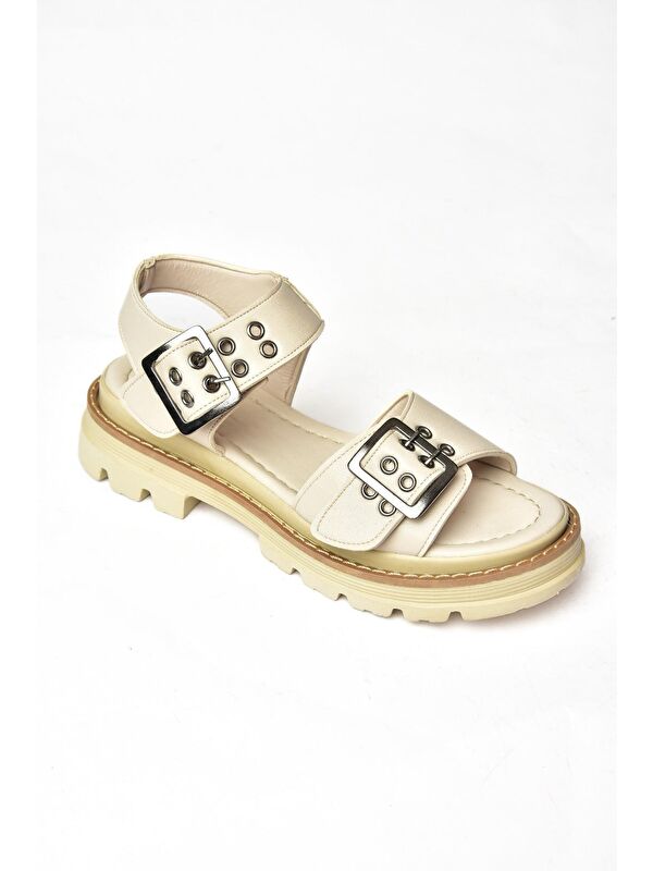 S9960740 Bej Kadın Sandalet - Görsel 3