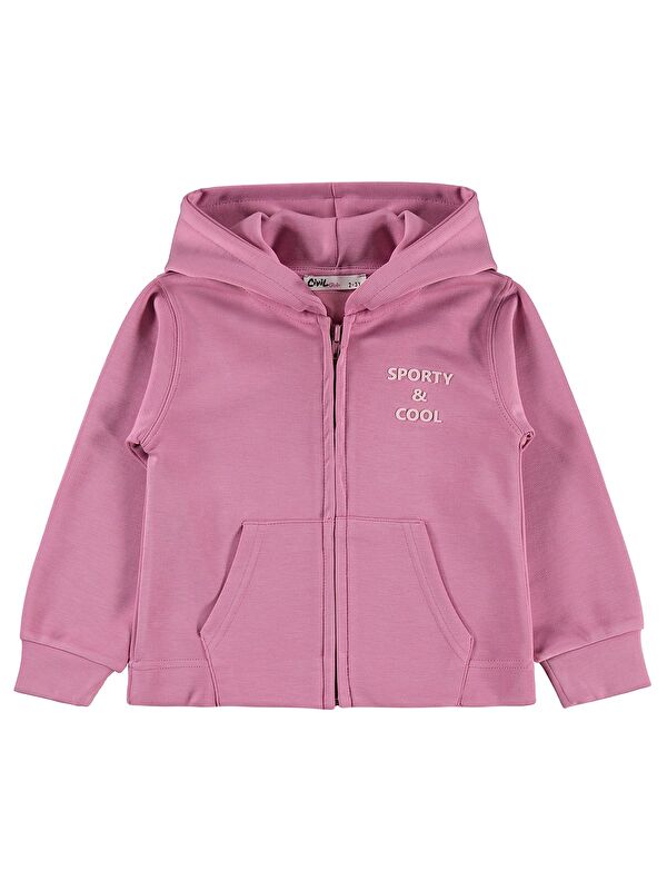 Civil Girls Sporty&Cool Baskılı 2-5 Yaş Hırka - Pembe