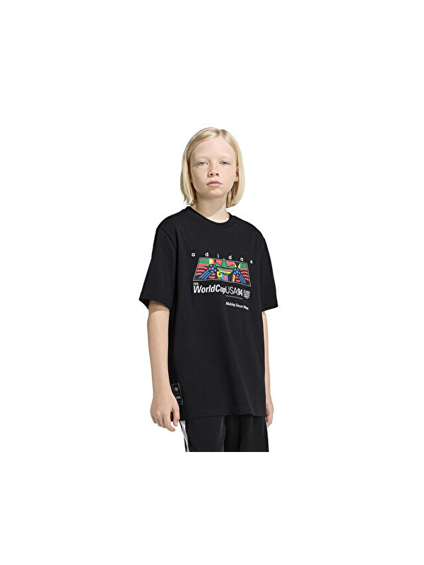 Adidas Lo Gfx T Shirt Çocuk Günlük Tişört KD7879 Siyah