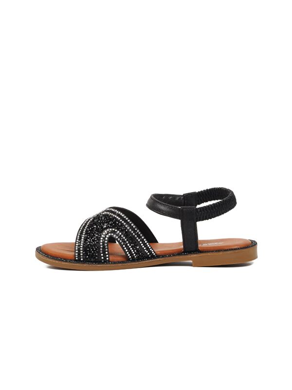 Siyah İnce Taban Kadın Sandalet 286069 - Görsel 3