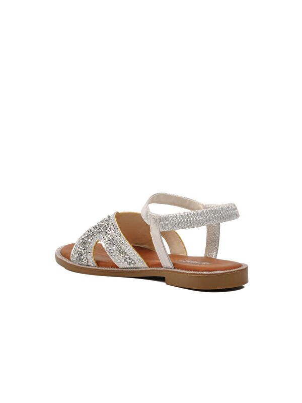 Gümüş İnce Taban Kadın Sandalet 286069 - Görsel 5