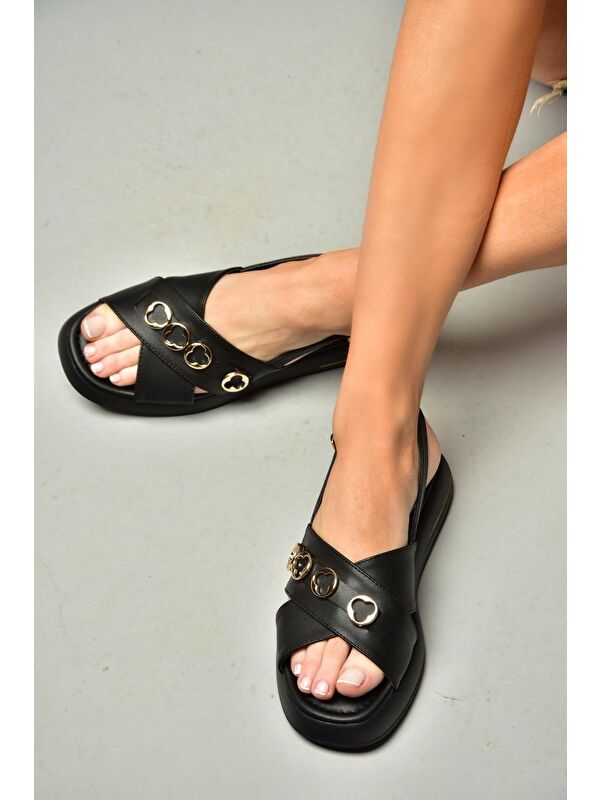 S5181058 Siyah Kadın Sandalet - Görsel 5