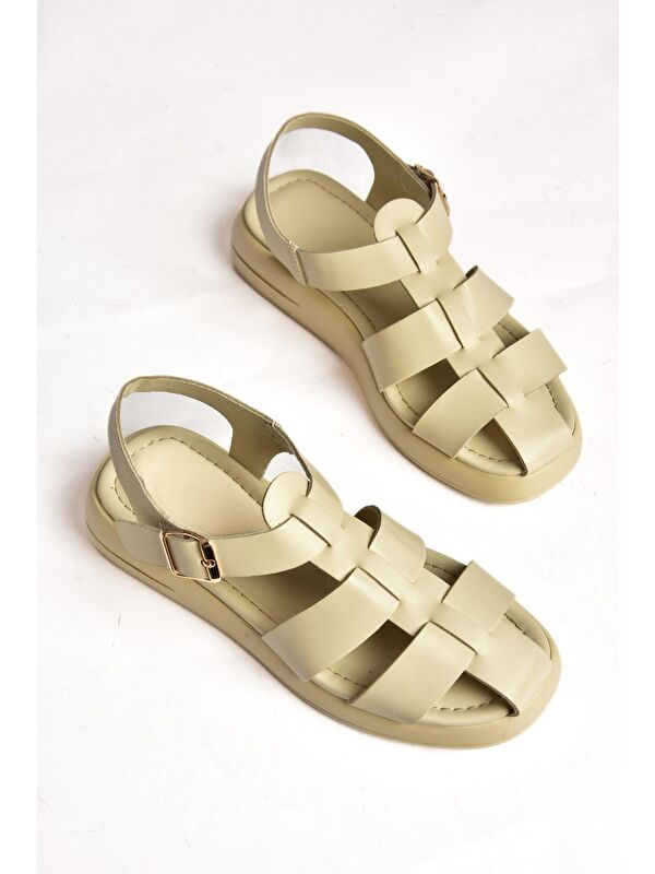 S5181060 Bej Kadın Sandalet - Görsel 2