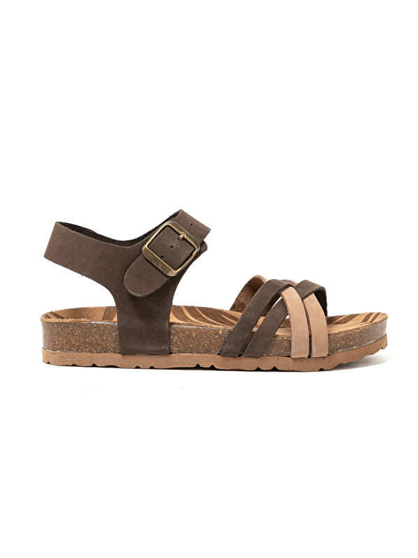 John May Kadın Sandalet MAR-25Y-175-04 Kahve Multi